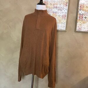 Banana Republic brown Large Quarter zip sweater